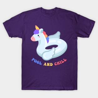 Pool and Chill with Unicorn T-Shirt